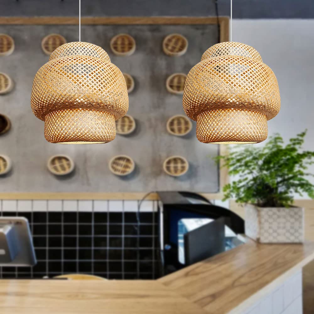 Amazon.com: QIVGXBO Coastal Beach Pendant Lamp Modern Bamboo